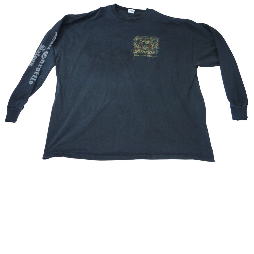Full Throttle Saloon Sturgis Biker Graphic‎ Long Sleeve T-Shirt Black Mens 3XL